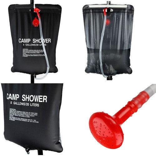 Outdoor Camping Hiking Heated Camp Shower Pipe Bag